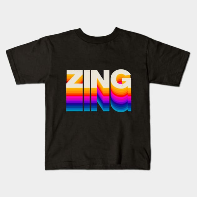 4 Letter Words - ZING Kids T-Shirt by DanielLiamGill